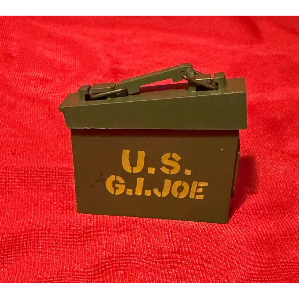 Vintage 1967-68 Gi Joe TANK COMMANDER (Harder To Find) Orange Stencil Ammo Box